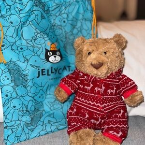 Jellycat Bartholomew Bear in Winter Pajamas